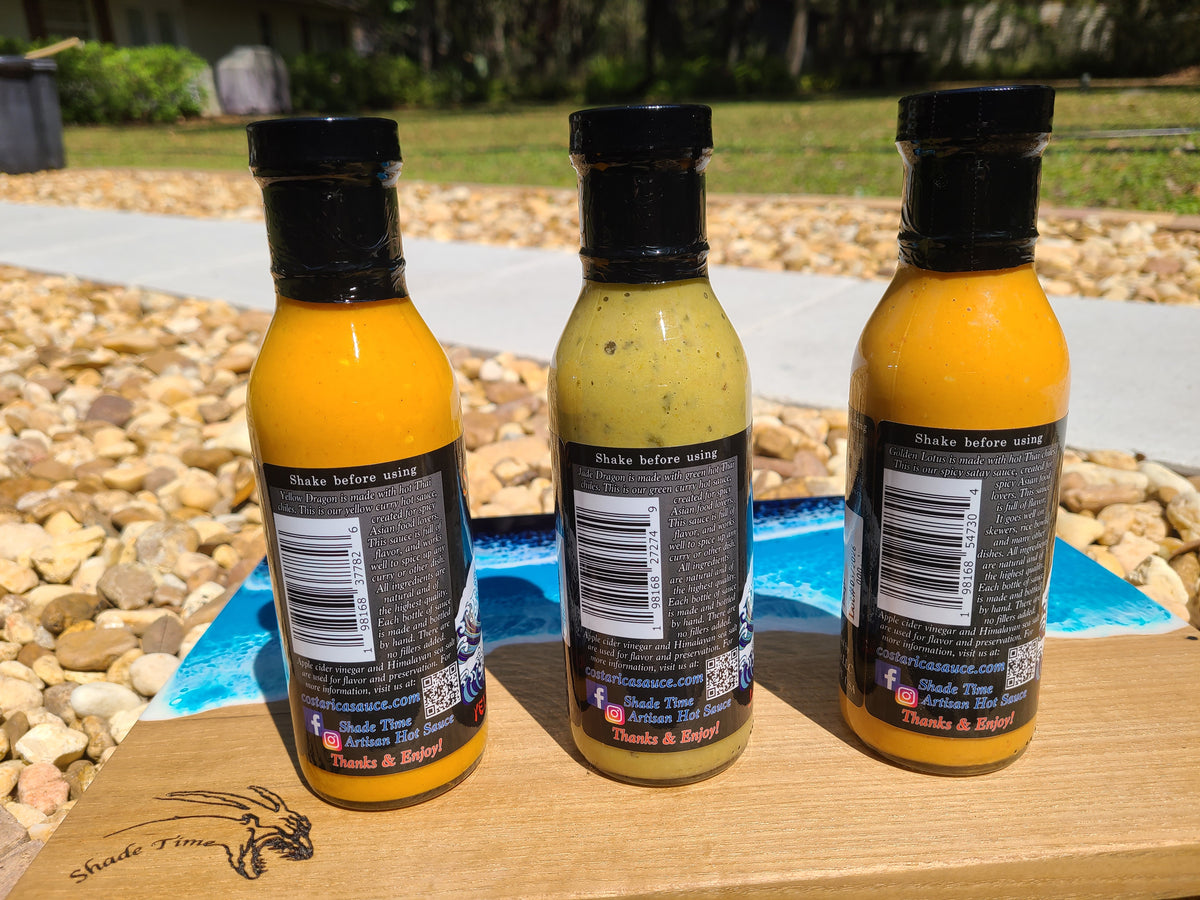 Shade Time Thai 3-Pack box 12 fl oz hot sauces