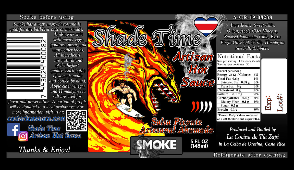 "Smoke ingredients by Shade Time. Shade Time Smoke nutritional data"