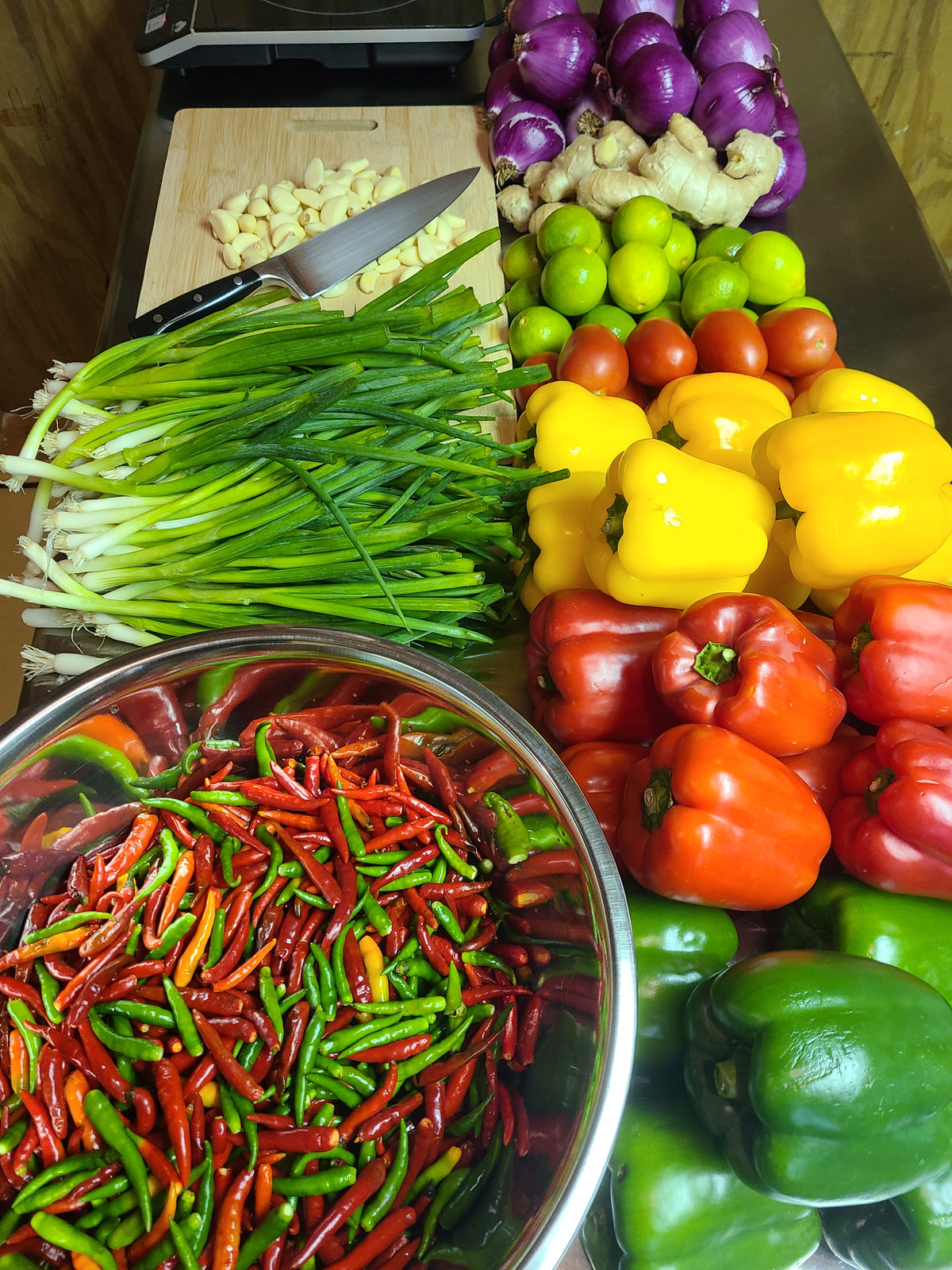 "Ingredients for Shade Time Thai style hot sauces"